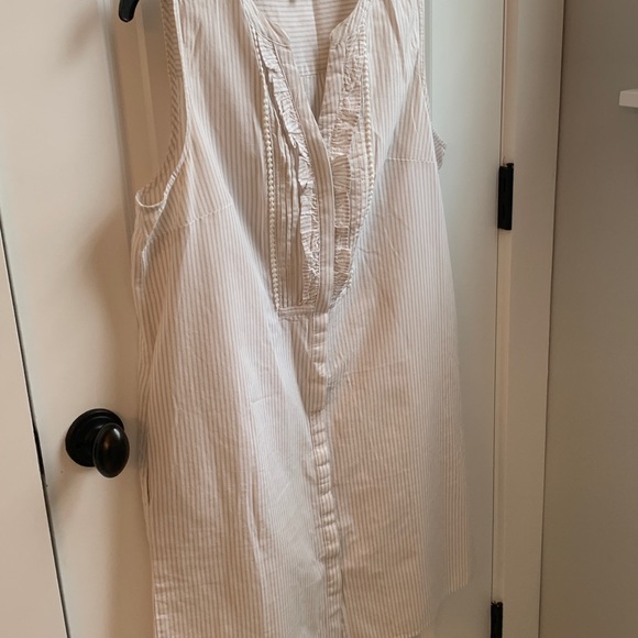 Crown & Ivy Khaki Pinstripe Dress - Picture 3 of 3